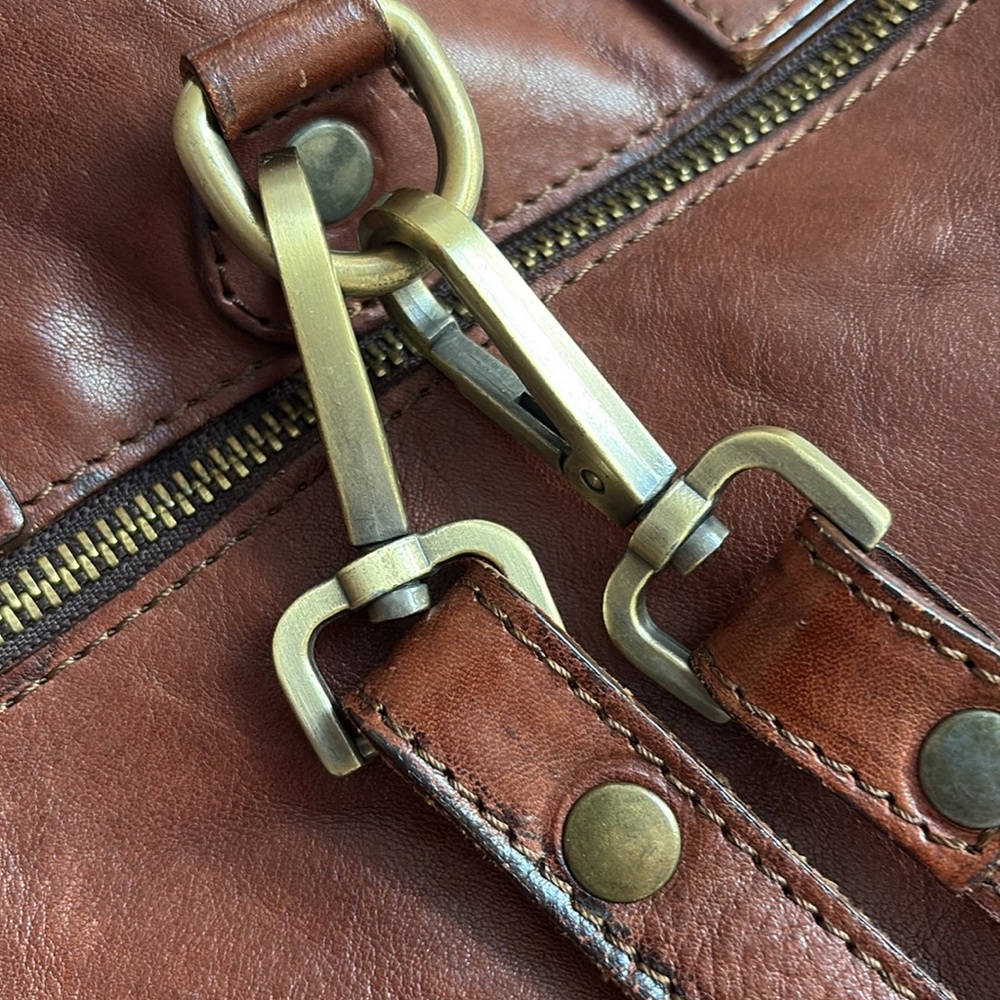 BROWN LEATHER BAGPACK - Picture 10 of 11